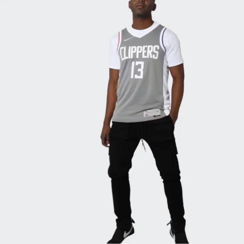 Nike X NBA Basketball Jerseys Men Gray-3
