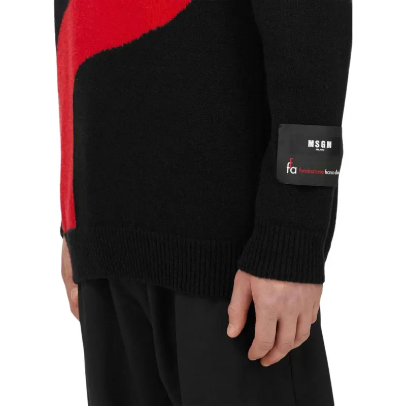 MSGM Logo Appliqué Patched Sleeve Jumper-4