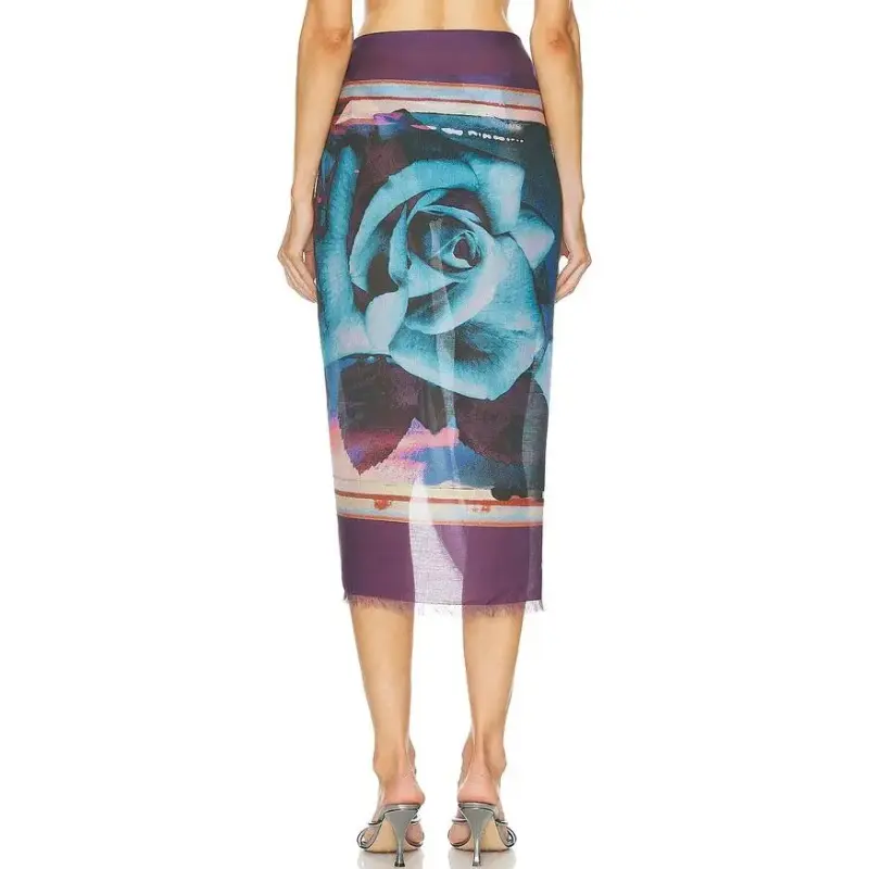 Jean Paul Gaultier Casual Long Skirts Women's Purple-1