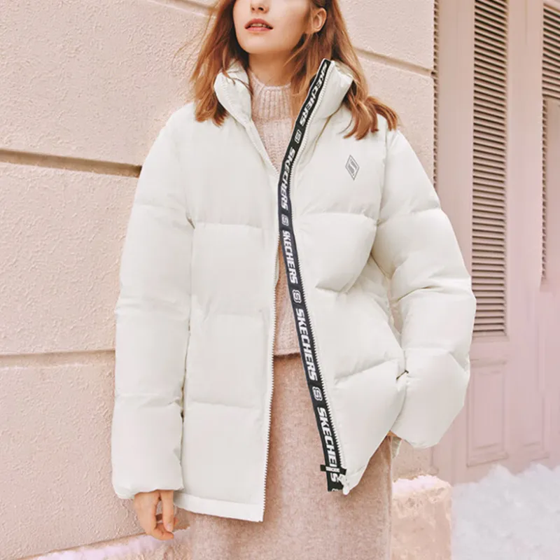 Skechers Down Jacket Unisex Marshmallow White-2