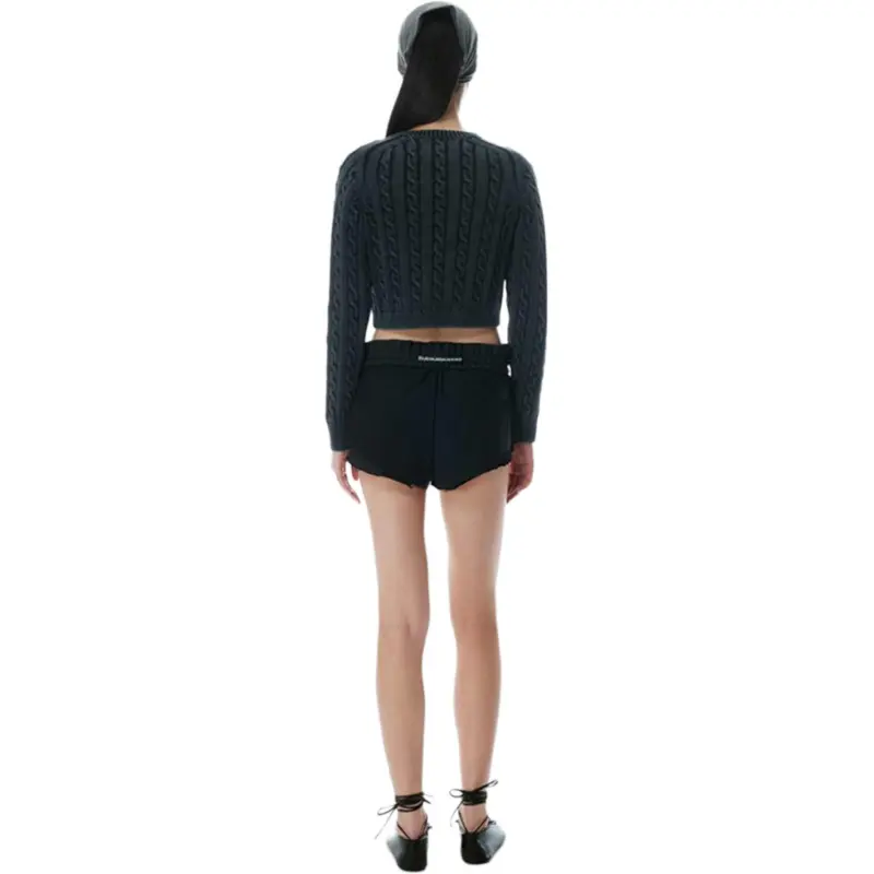 Alexander Wang Cable Knit Cropped Cardigan-1