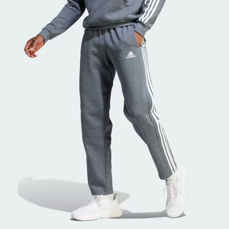 Adidas Essentials 3 Stripes Open Hem Fleece Pants-1