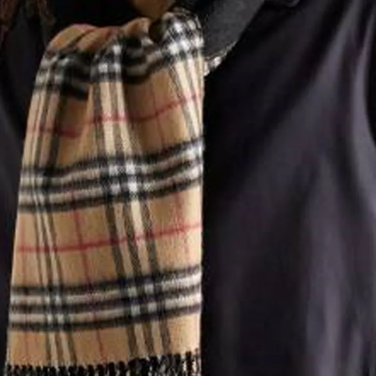 Burberry Cashmere Knit Scarves Men's Black-1