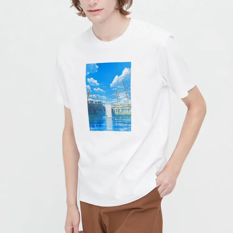 UNIQLO X Makoto Shinkai SS23 T Shirts Unisex White-4