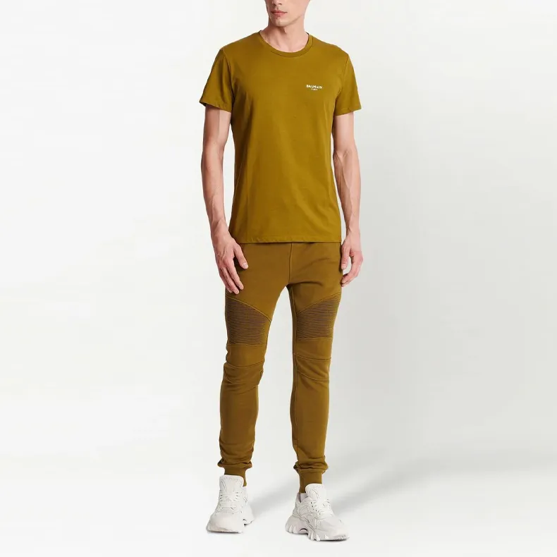 BALMAIN Logo Printed Crewneck T Shirt-1