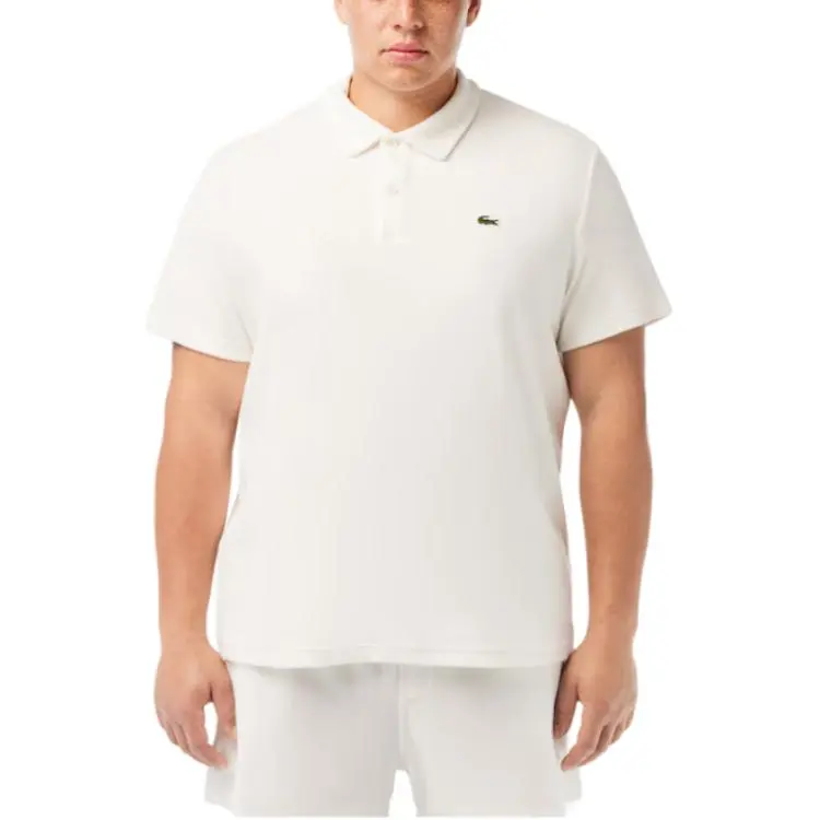 LACOSTE Logo appliqué Velvet Polo Shirt-2