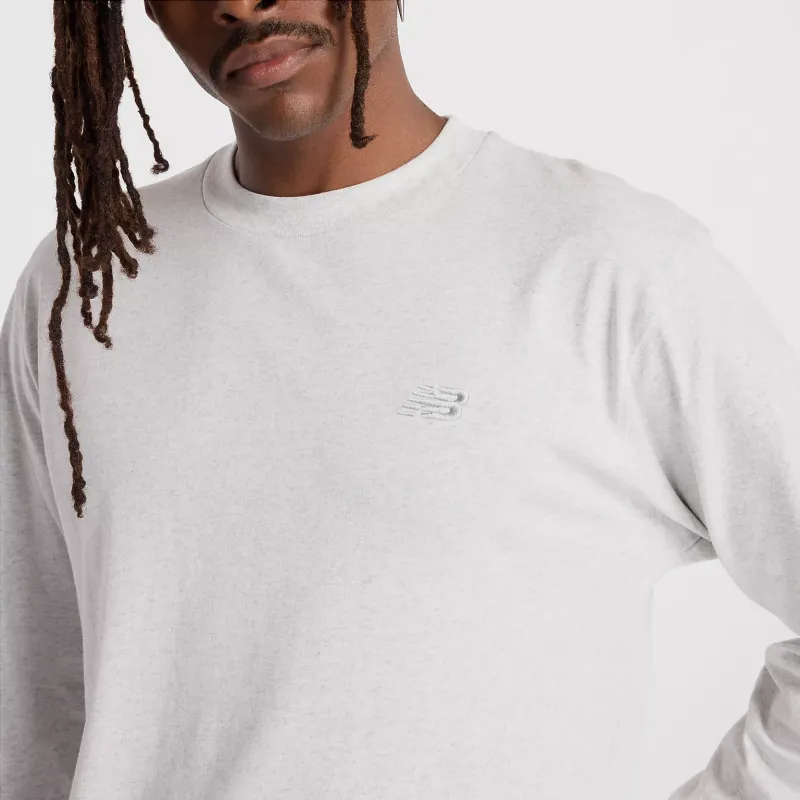 New Balance Athletics Cotton Long Sleeve T Shirt Men's Gray-3