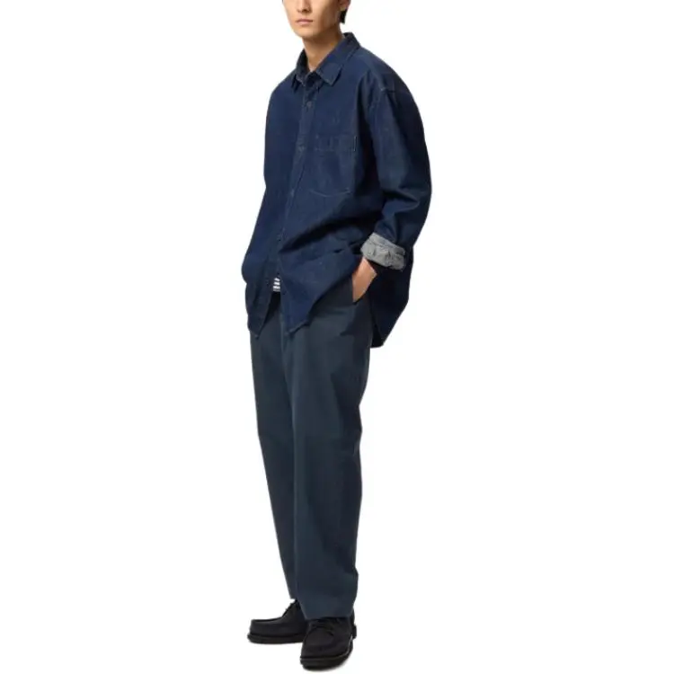UNIQLO Casual Pants Unisex Navy Blue-1