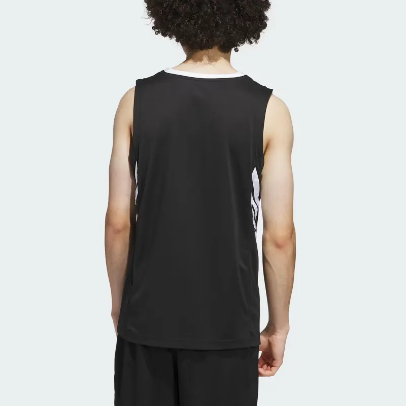 Adidas BASKETBALL3 Stripes FW24 Basketball Jersey Men's Black/White-2