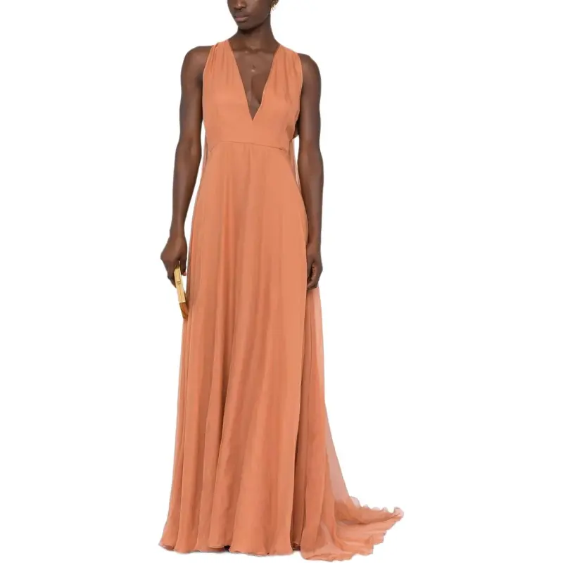 Valentino Sleeveless Dresses Women's Orange-2