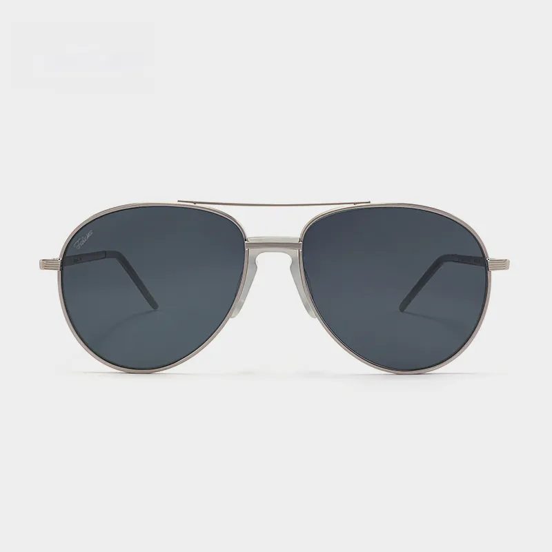 Fakeme Metal Aviator Sunglasses Unisex Black Silver-1