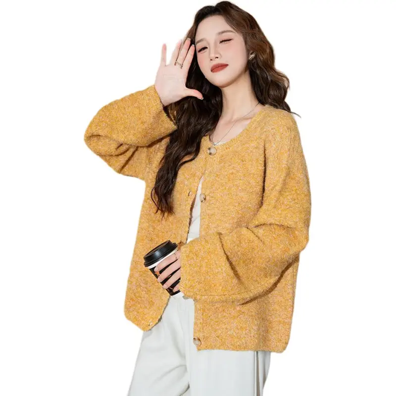 Tonlion Sweater Women's Antumn Leaves Yellow-2