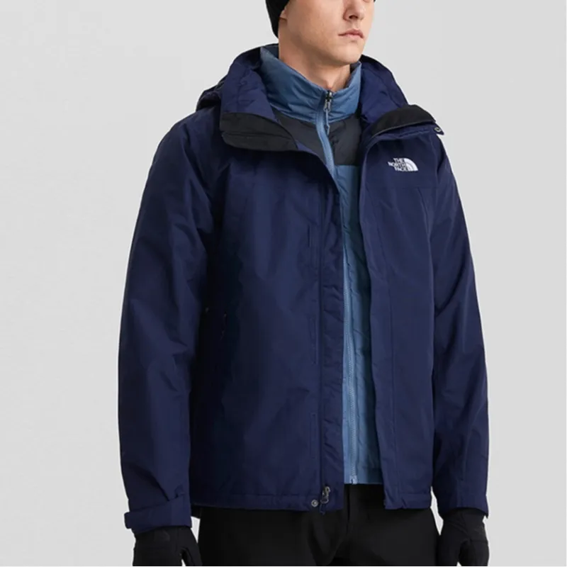 THE NORTH FACE FW22 Outdoor Hiking Waterproof And Windproof To Keep Warm Windbreaker Jacket Men's Blue-2