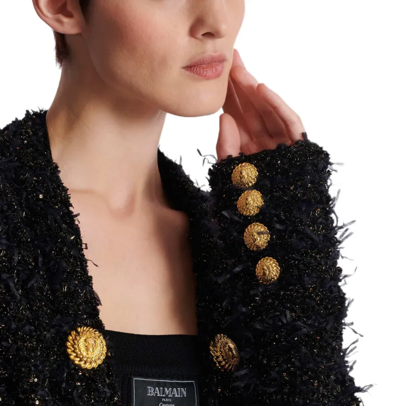 BALMAIN Edge To Edge Tweed Jacket-6