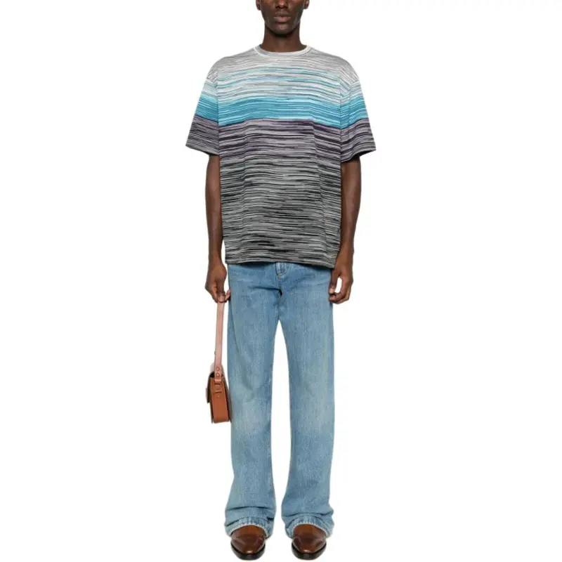 MISSONI Short Sleeved Striped T Shirt-2