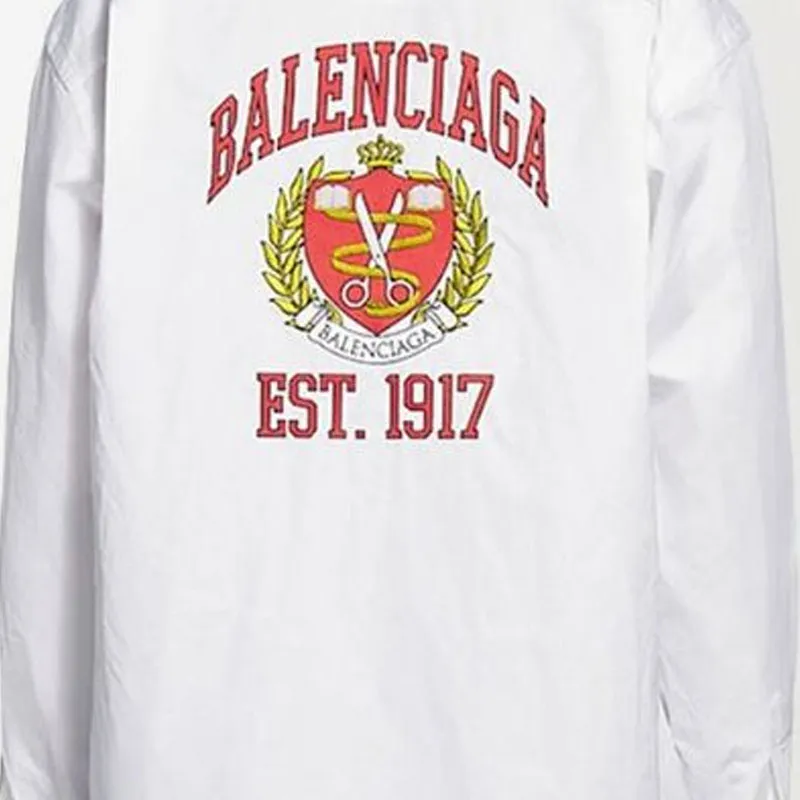 Balenciaga College Large-Fit Button-Down Shirt-4