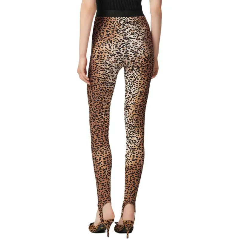 VERSACE Leopard print Stirrup Leggings-3
