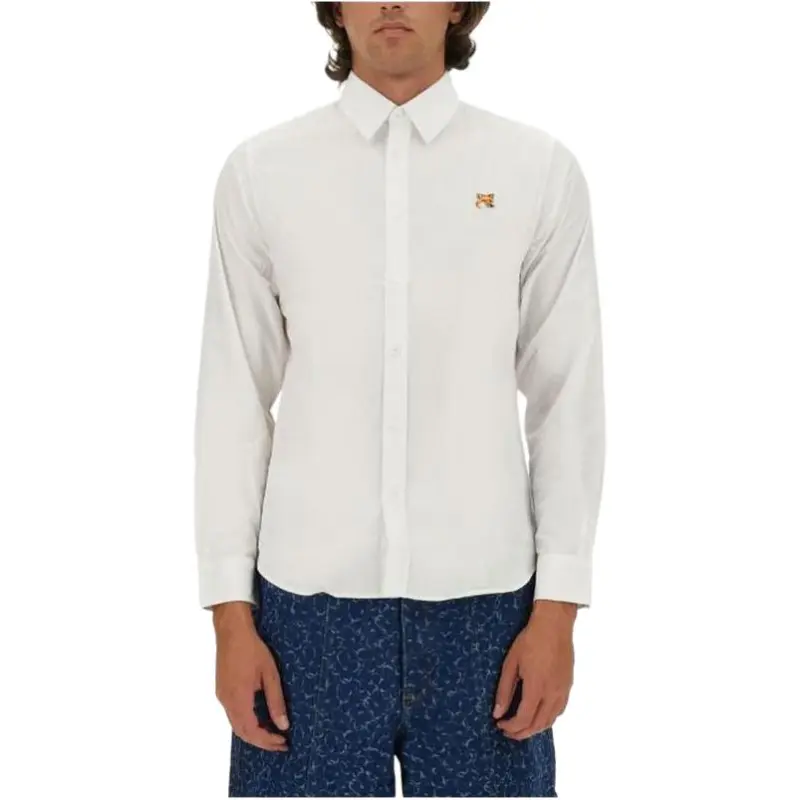 Maison Kitsuné Fox Head Patch Long Sleeved Shirt-3