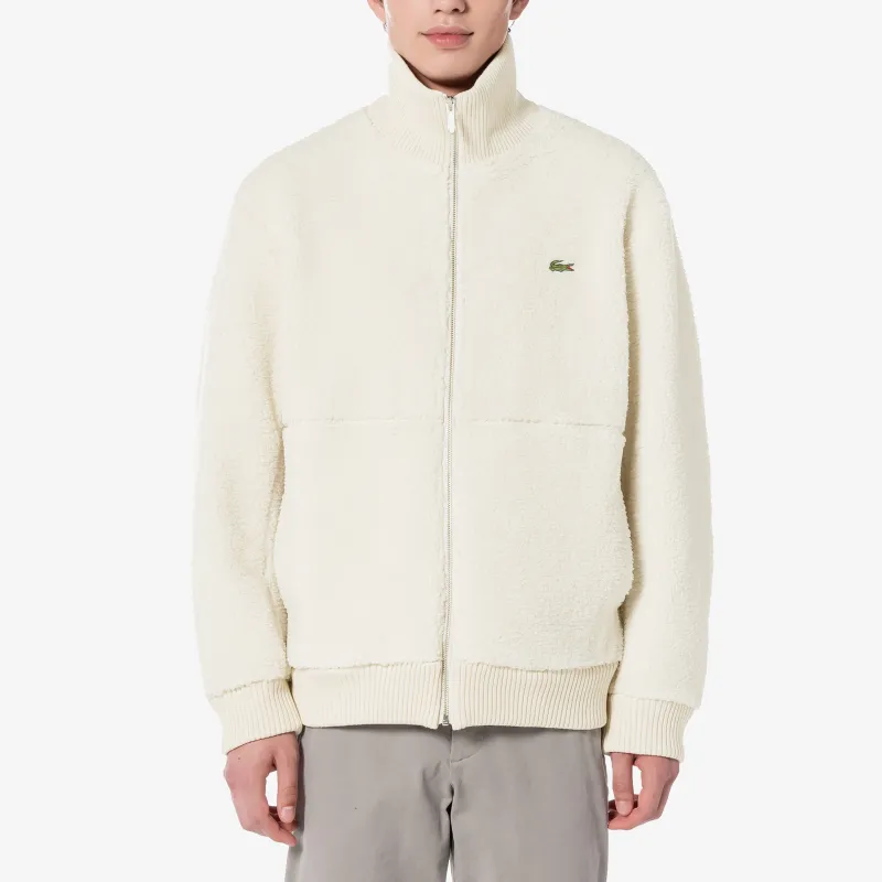 LACOSTE Velvet feel Coat Men's White-1