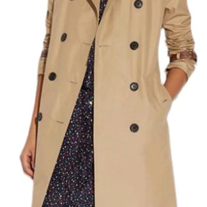 COACH Trench Coat Women's Khaki-3