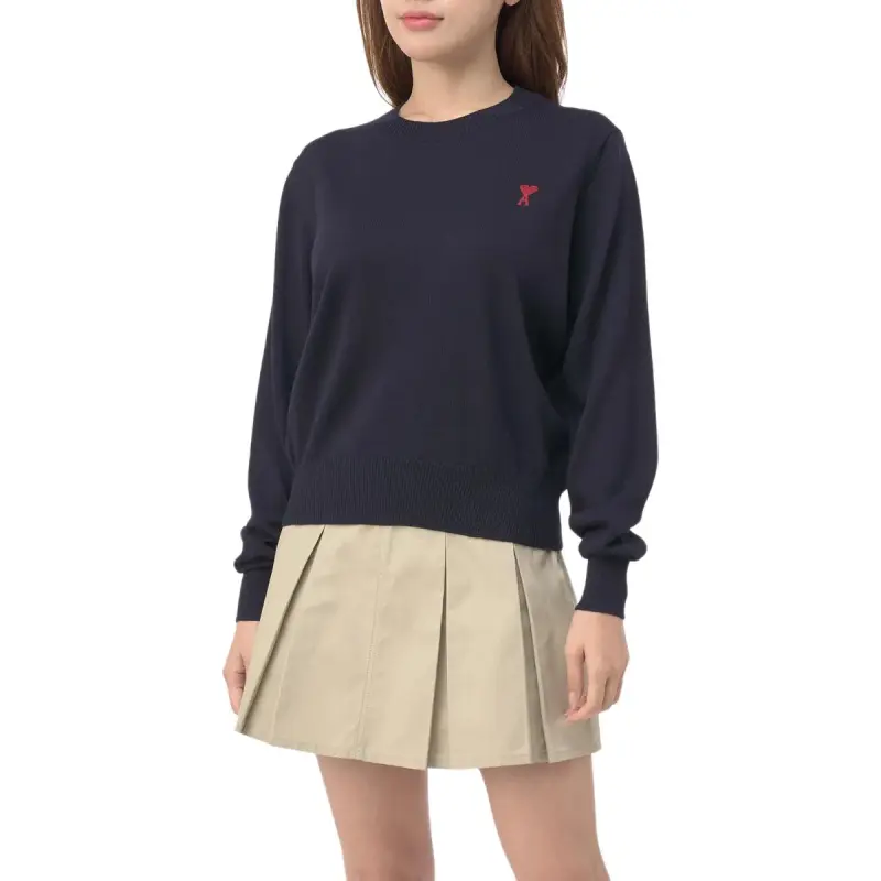 AMIPARIS Paris Ami De Coeur Logo Embroidered Knit Jumper-2