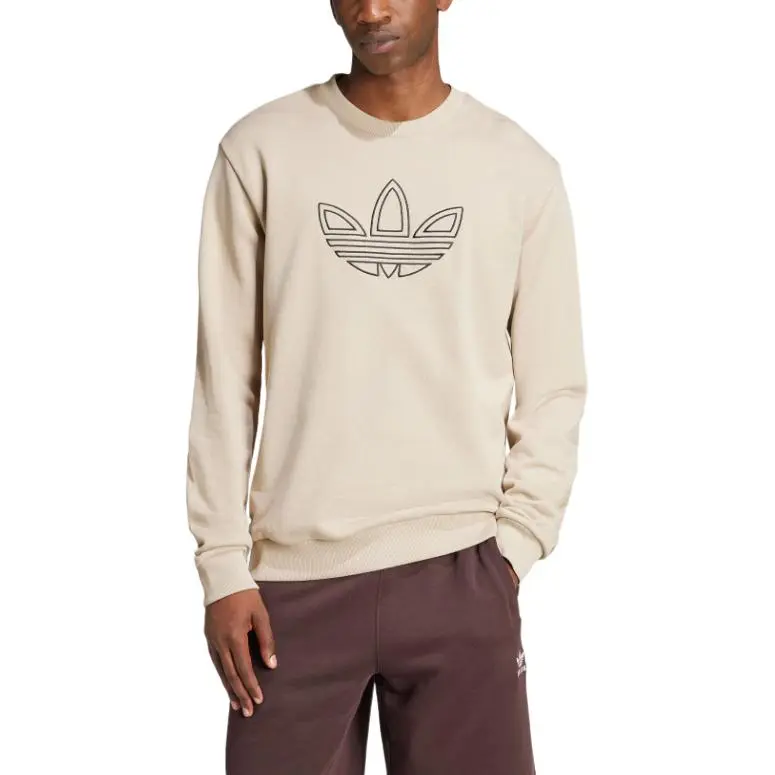 Adidas Originals TREFOIL CREW FW24 Sweatshirt Men's Beige-1