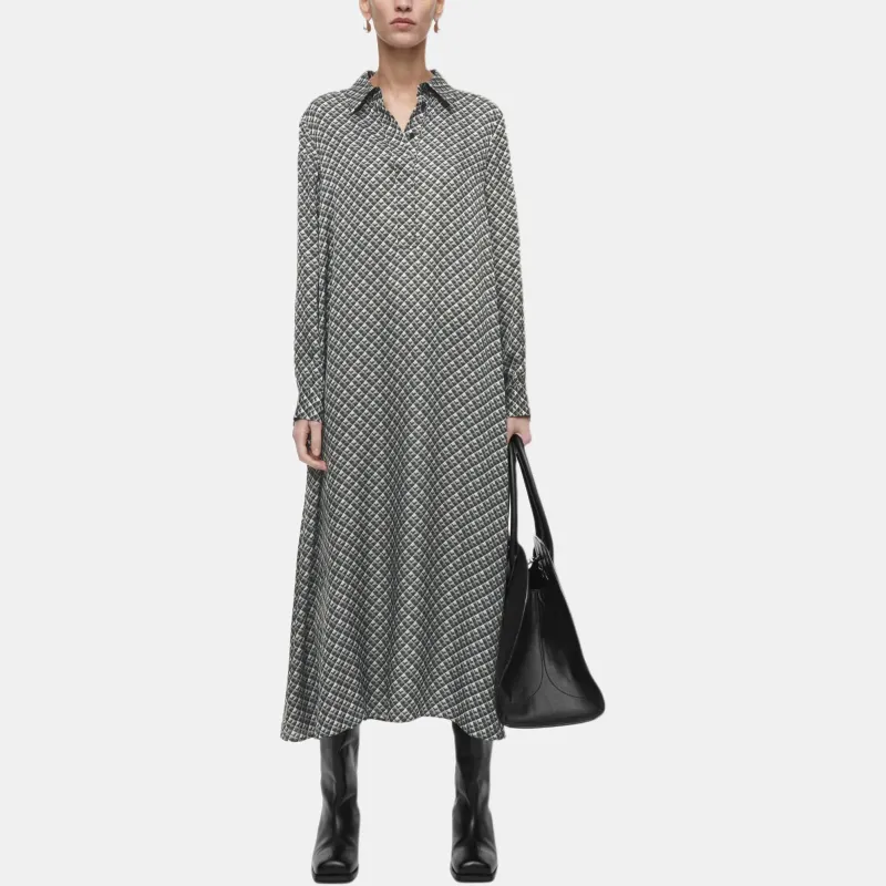 COS Long Sleeved Dresses Women's Dark Green-1