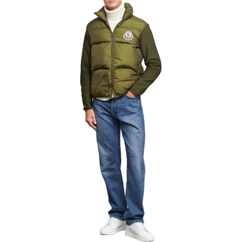 Moncler Padded Corduroy Series Down Jackets Men Dark Green-4
