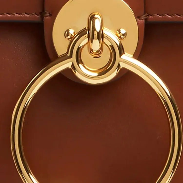 Chloe Tess Cow Leather Crossbody Bags Shoulder Bags Small Size Women's Tan-4