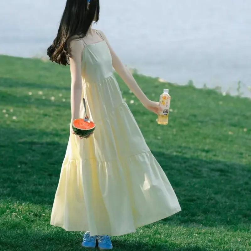 SONDR Slip Dress Women's Light Yellow-2