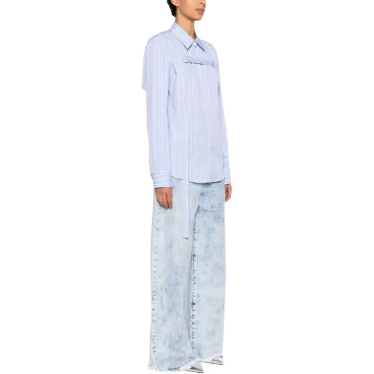 OFF-WHITE Striped Cut-Out Shirt-3
