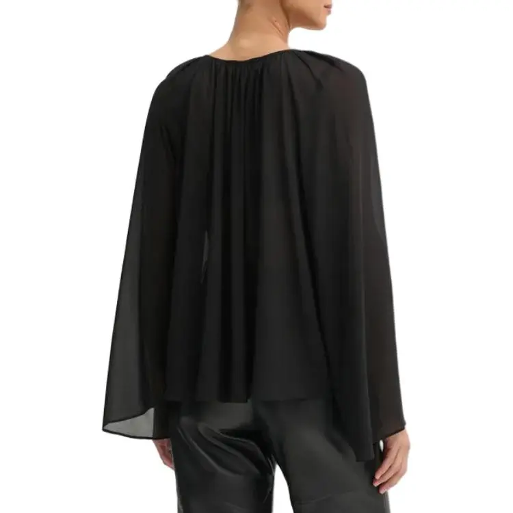 MICHAEL KORS Georgette V neck Blouse-4