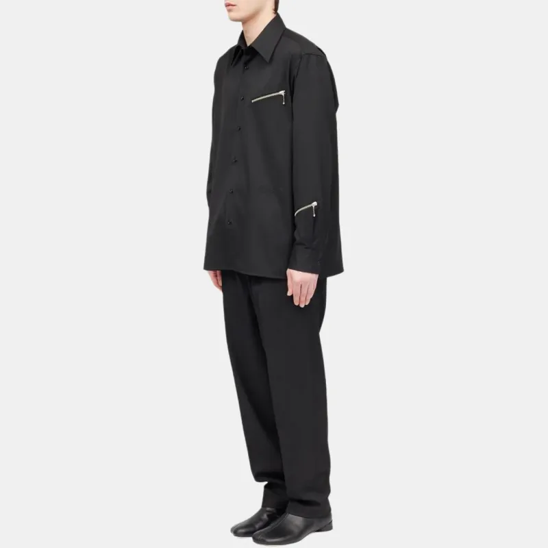 MM6 Maison Margiela Zip detail Long sleeve Shirt-5