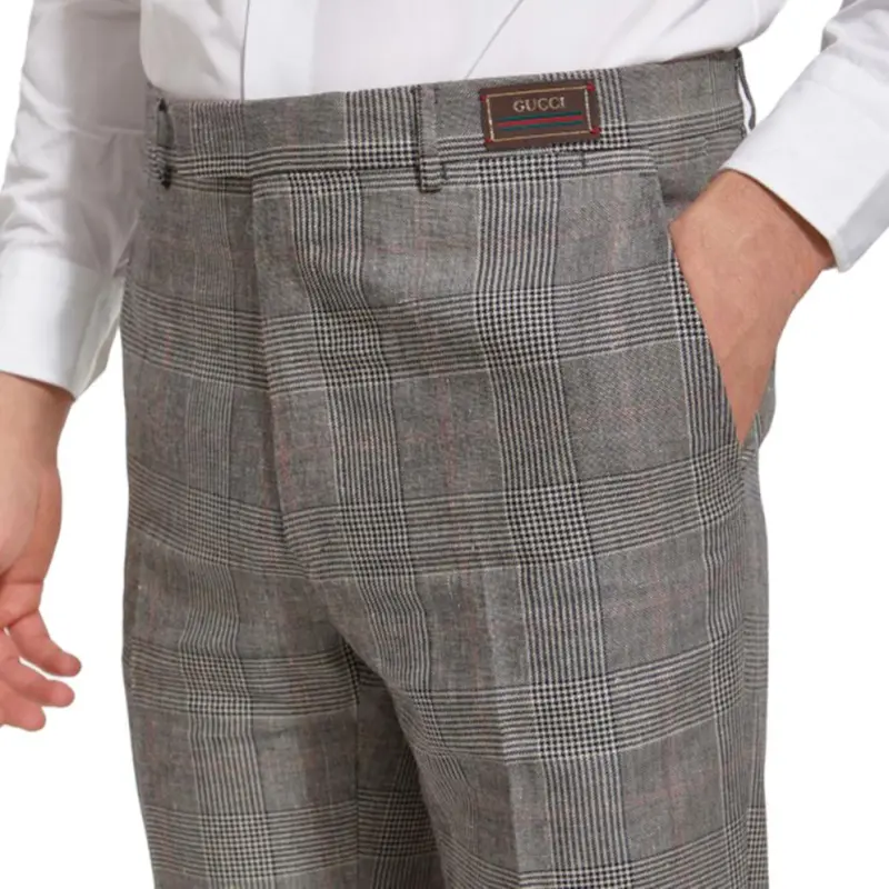 GUCCI Prince Of Wales Tailored Trousers-4