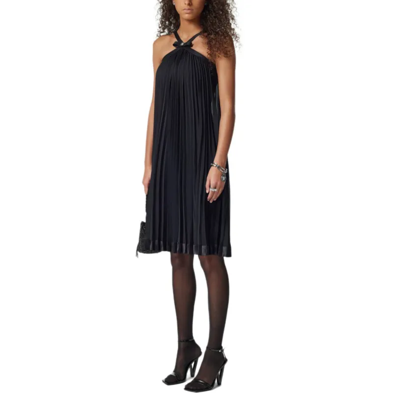 VERSACE Pleated Slip Dress-3