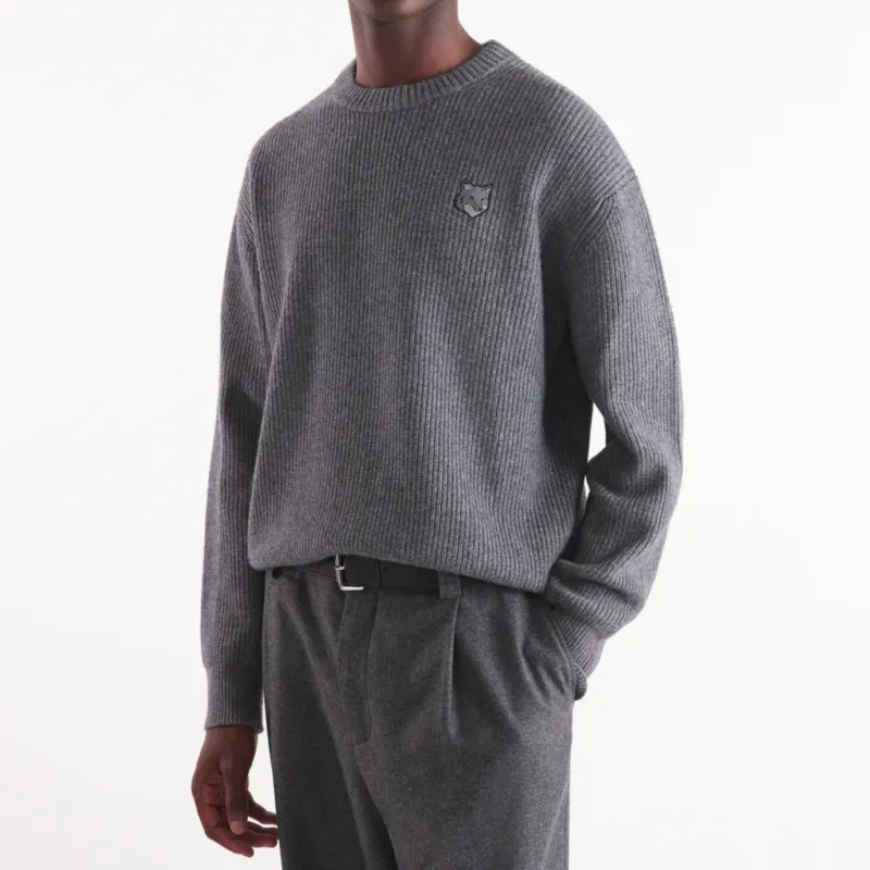 Maison Kitsune Fox Patch Knitted Jumper-2