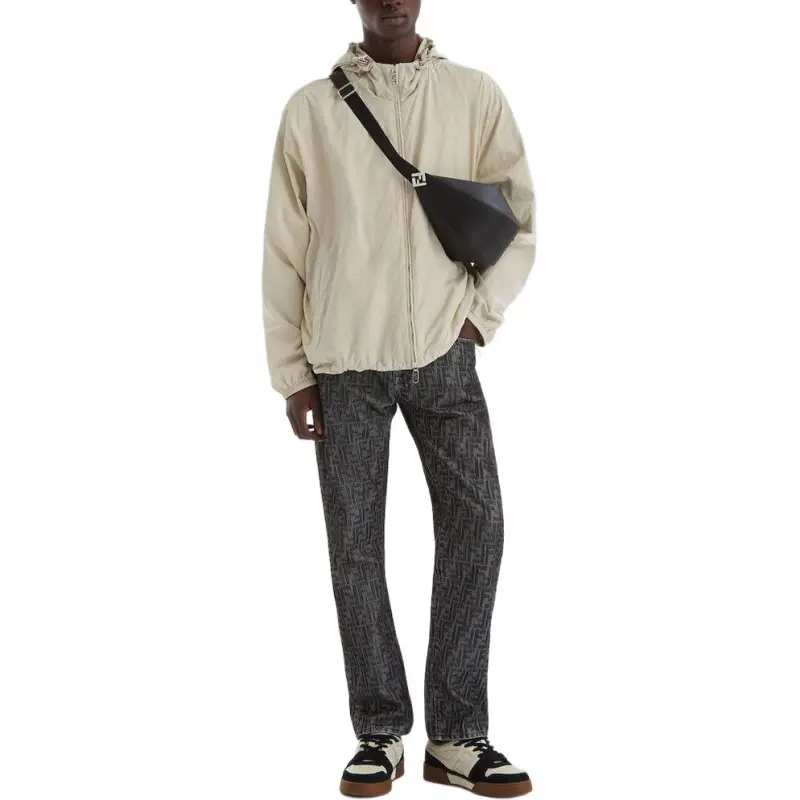 FENDI FF Logo Hooded Windbreaker-2