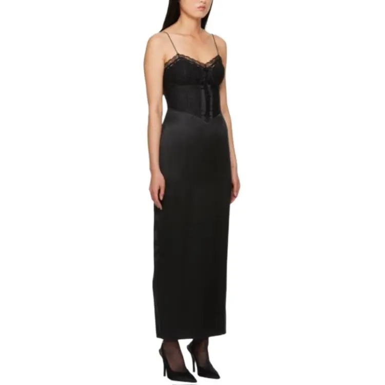 REFORMATION Slip Dress Women's Black-3
