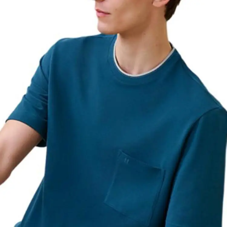 HERMES SS24 T Shirt Men's Oil Blue-2
