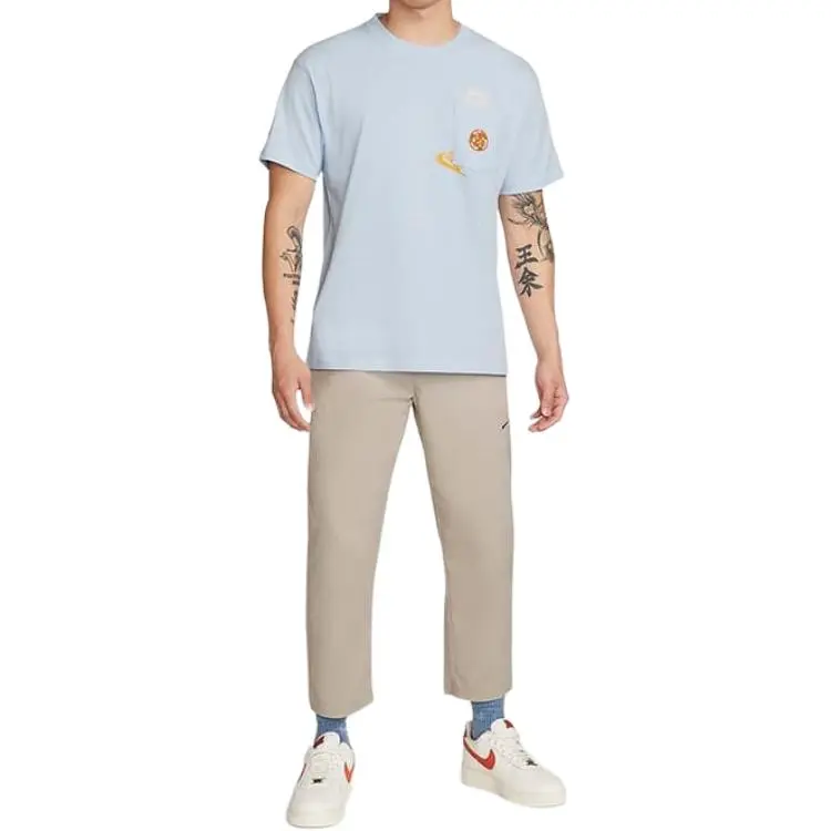 Nike T Shirts Men Blue-4