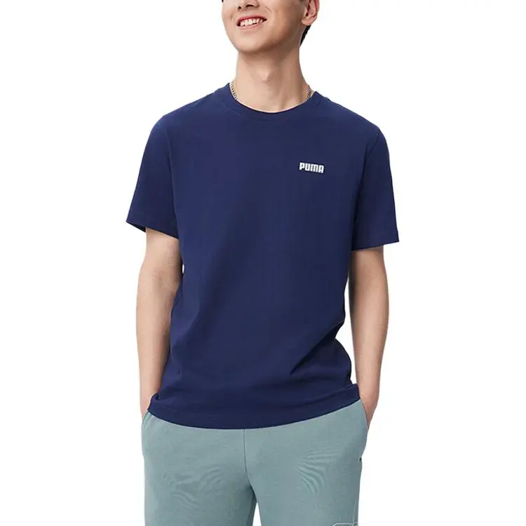 PUMA T Shirts Men Navy Blue-3