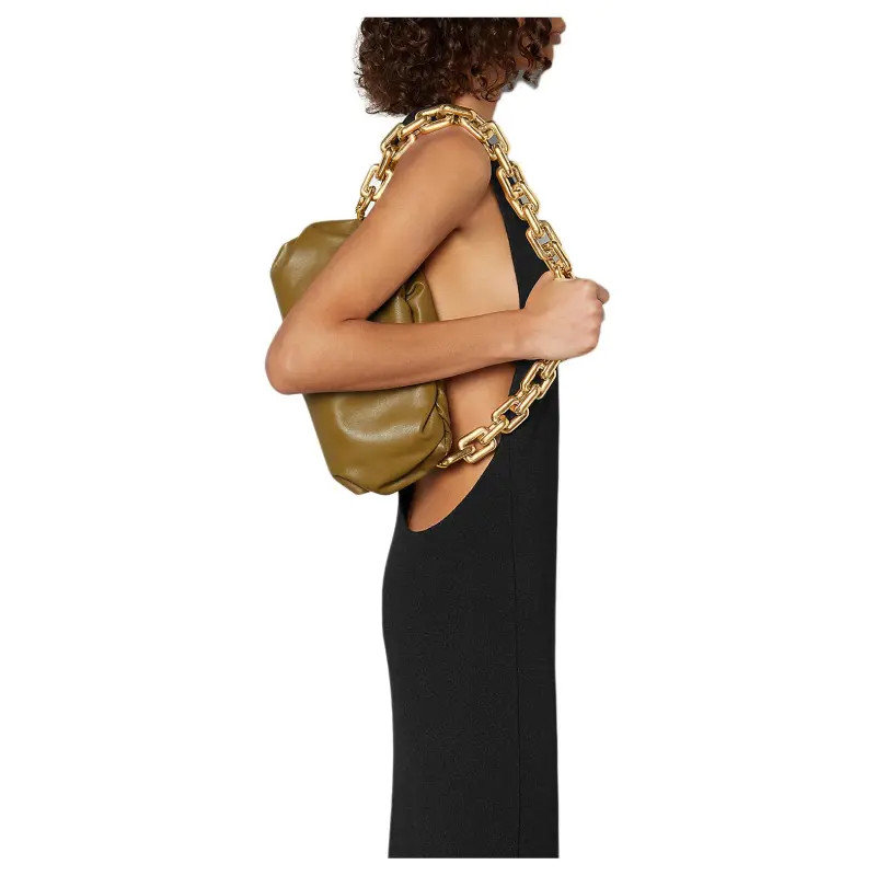 Bottega Veneta POUCH Cloud Bag Cowhide Leather Mail Bag, Shoulder Bag Women's Caramel-2