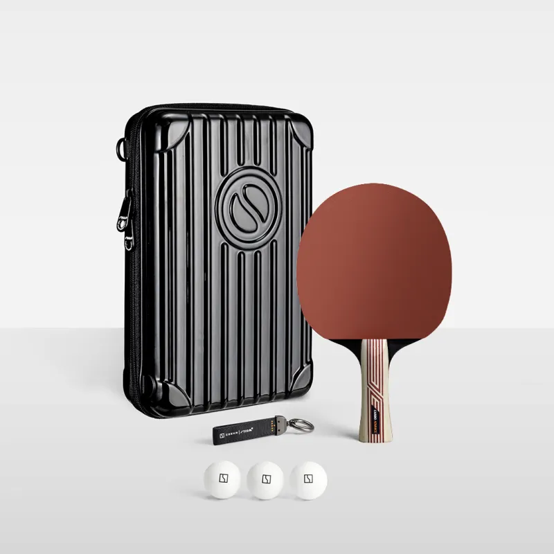 Stiga Ping Pong Paddles Unisex Red Black Shakehand Grip-1
