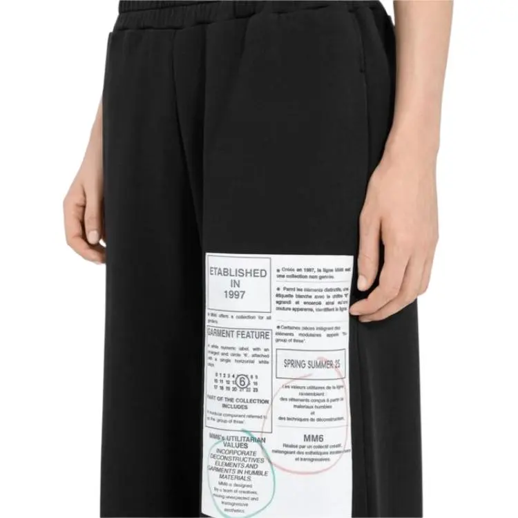 MM6 Maison Margiela Numbers Patch Flared Trousers-4
