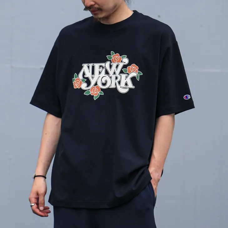 Champion Yusuke Komori Collaboration Model T-Shirts Unisex Black-2