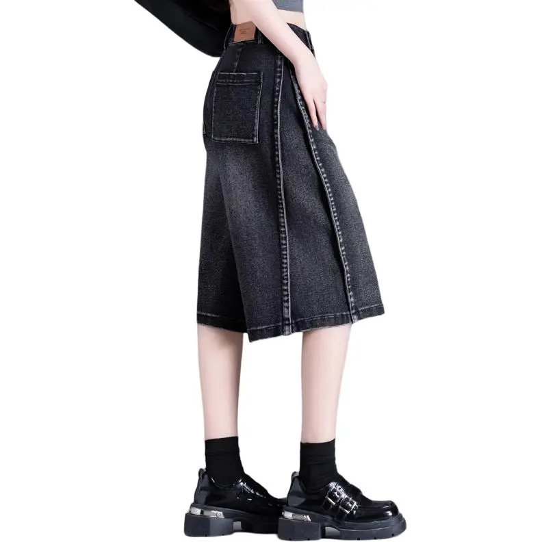 You Cow Me Pants Denim Shorts Women's-15