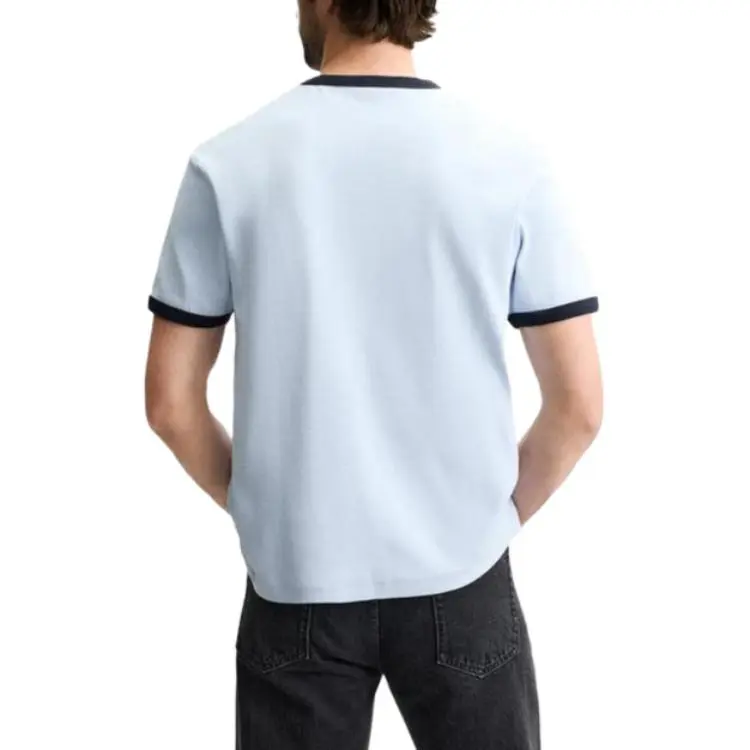 ZARA T Shirts Men Sky Blue-3