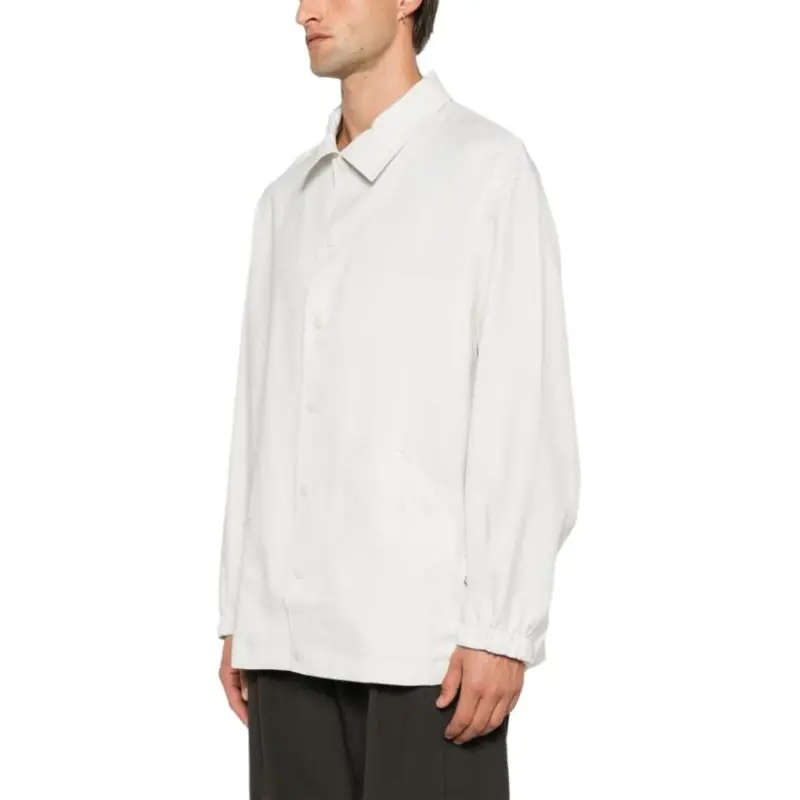 Y 3 3 Stripes Collared Button Up Jacket-3