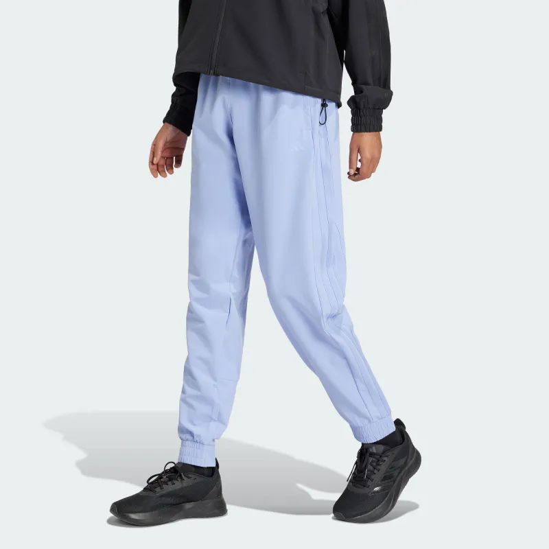 Adidas Gym FW24 PACER ALL MID RISE Knitted Sports Pants Women's Blue-2