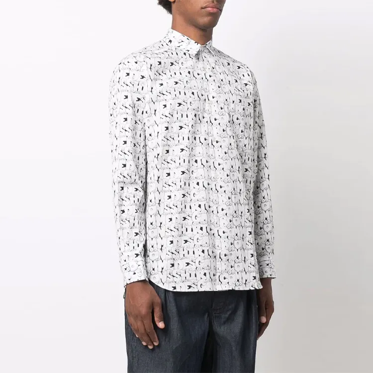 Comme Des Garçons Shirt X Kaws Graphic Printed Shirt-1